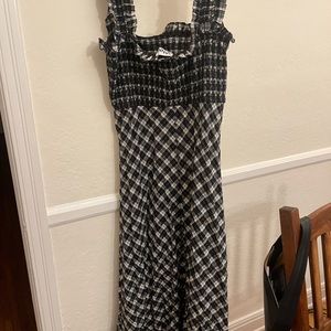 Ganji smocked checkered dress size L